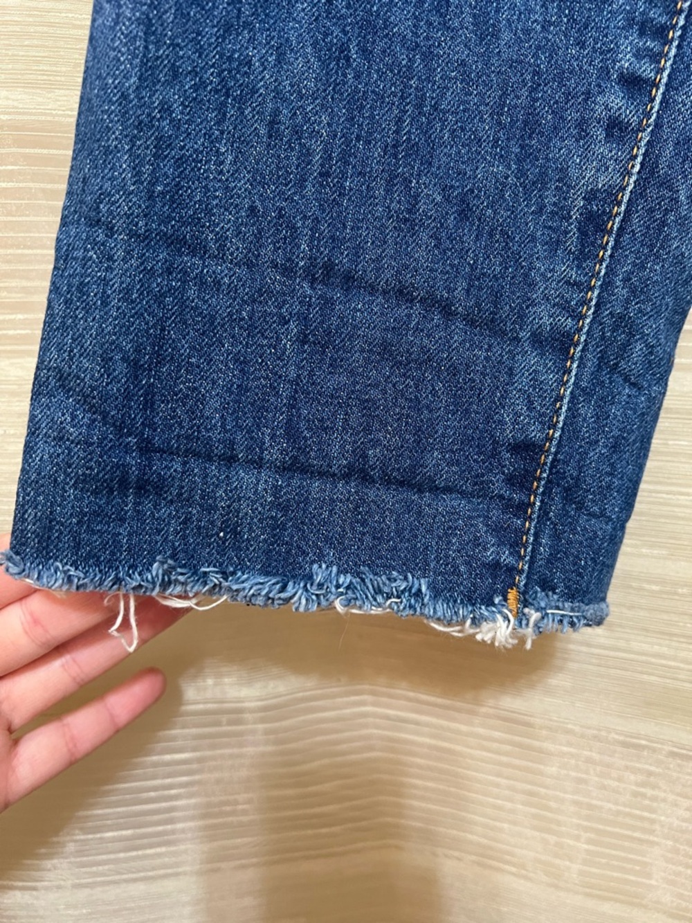 Moussy Vintage Slim Straight Jeans 30” Waist Medium Wash Raw Hem Button Fly - Picture 6 of 10